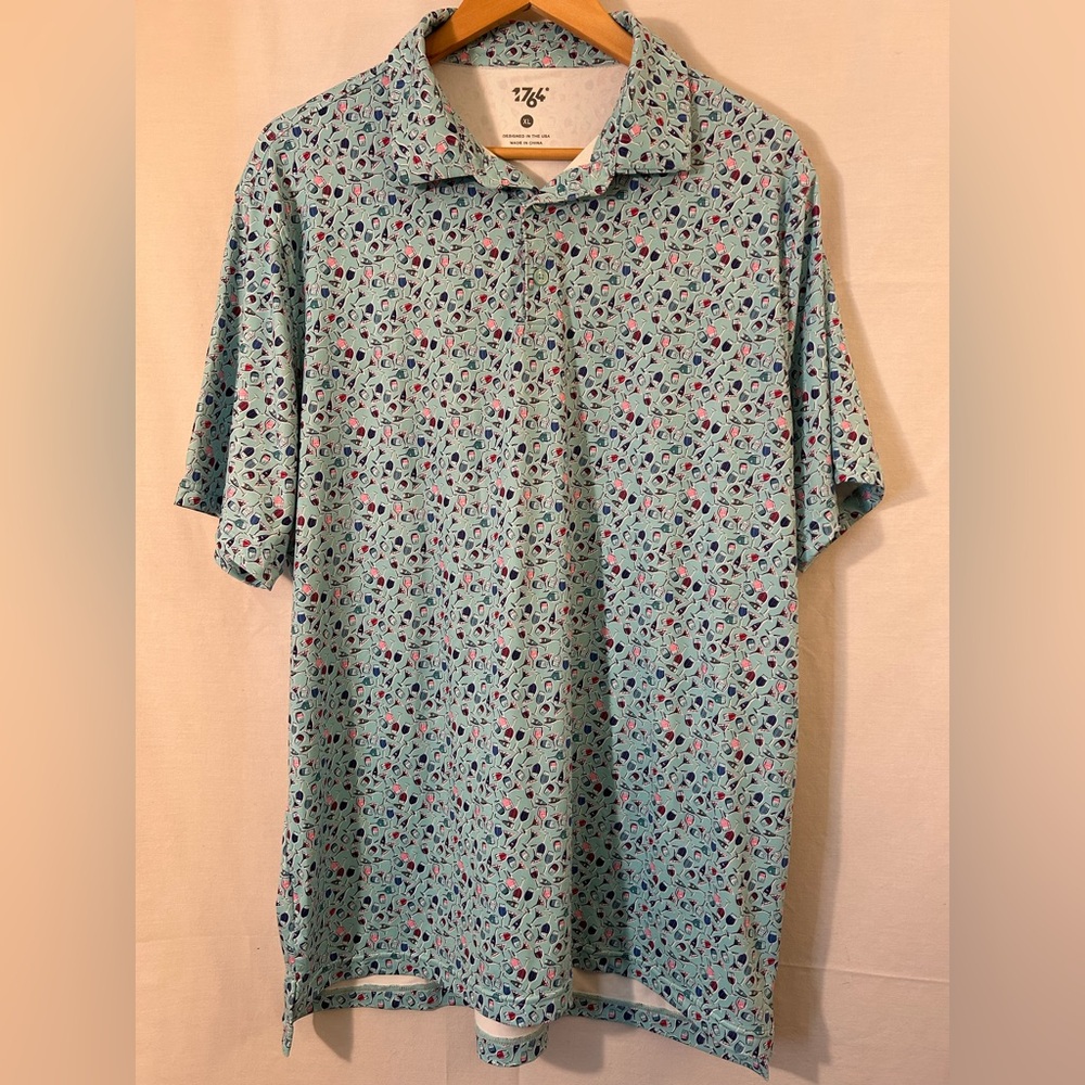 1764 Rural Mint Cocktail Golf Polo Shirt Size XL